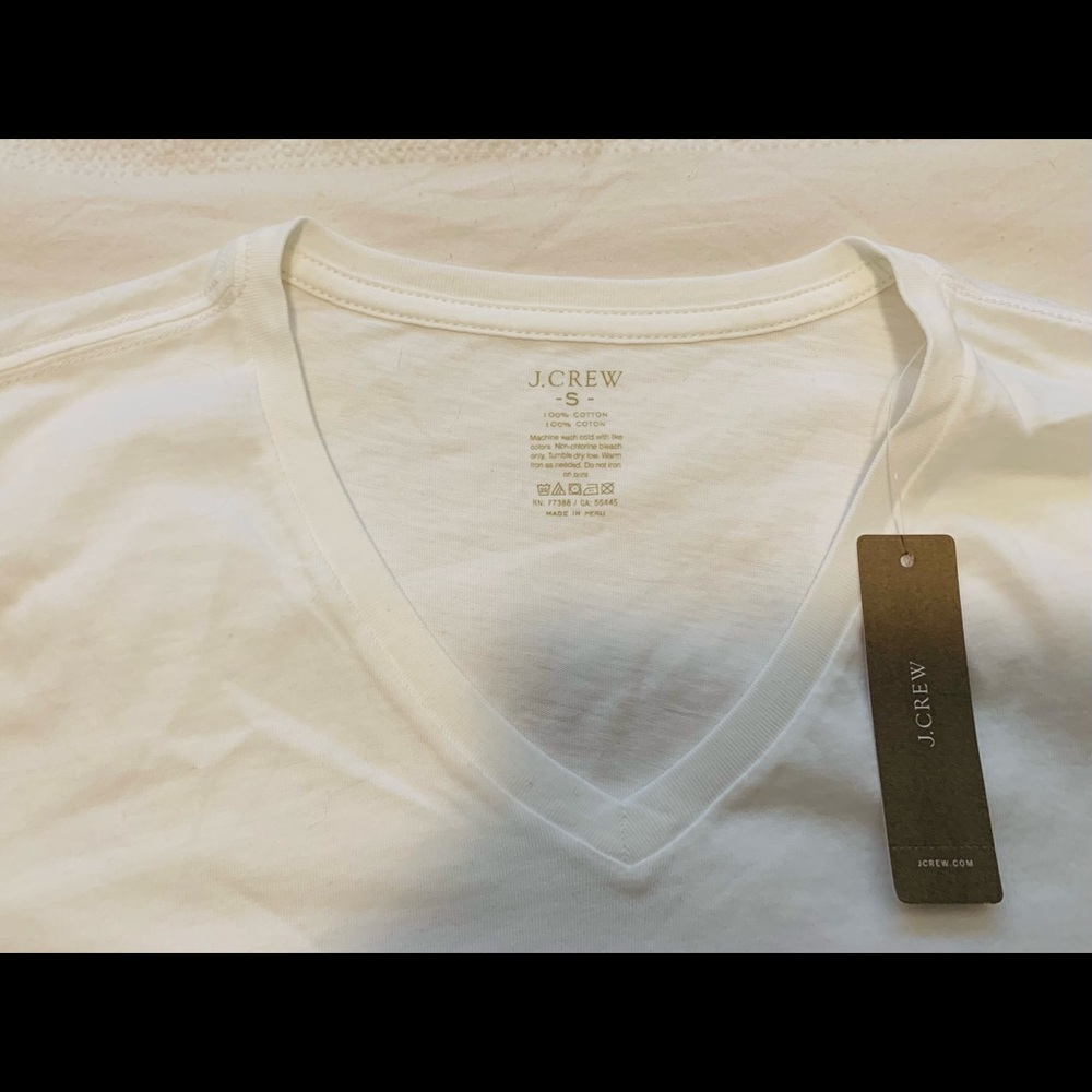 Womens white JCrew tshirt; size: small